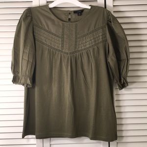 SALE! JCrew Woven Blouse - XS - Olive - NWT